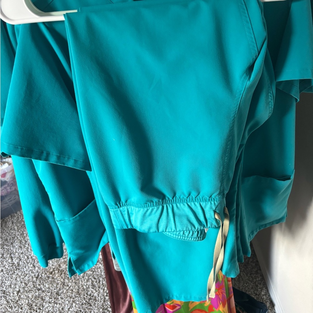 Figs TWO Teal Scrub Pants in large tall
